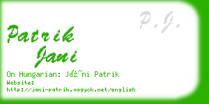 patrik jani business card